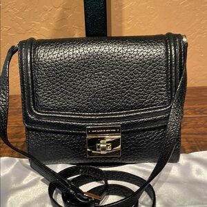 Kate Spade Merrick Everett Way Black Pebbled Leather Crossbody Bag Like New!